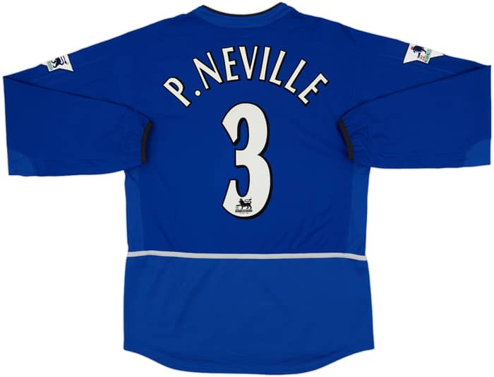2002-03 Manchester United Third L/S Shirt P.Neville #3 - 9/10 - (M)