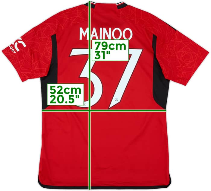 2023-24 Manchester United Home Shirt Mainoo #37 - 10/10 - (L)