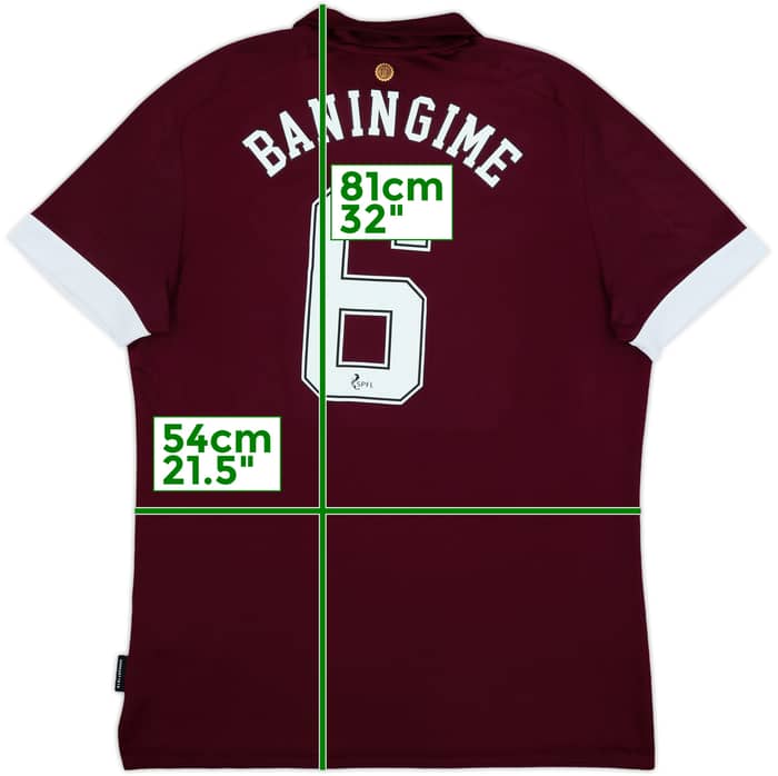 2021-22 Hearts Home Shirt Baningime #6 - 9/10 - (XL)