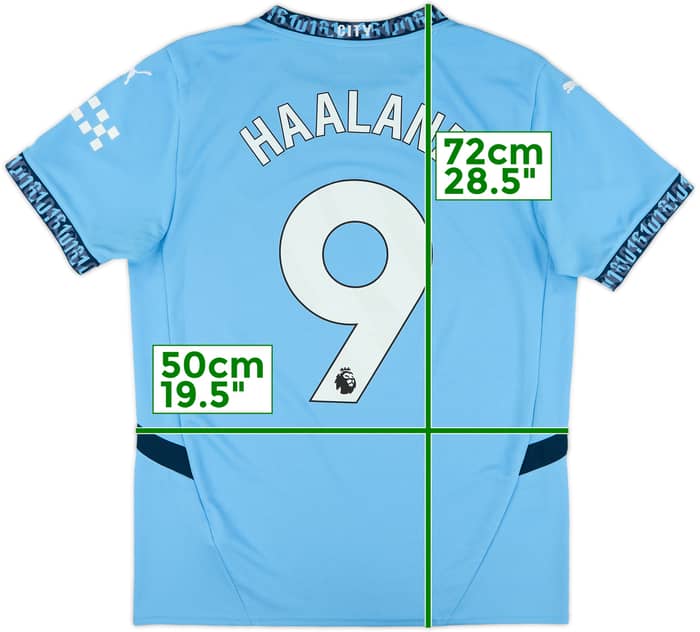 2024-25 Manchester City Home Shirt Haaland #9 - 7/10 - (M)