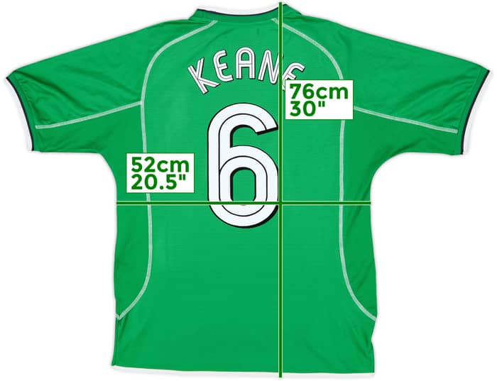 2001-03 Ireland Home Shirt Keane #6 - 6/10 - (M)