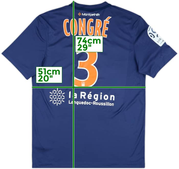 2015-16 Montpellier Home Shirt Congre #3 - 8/10 - (M)