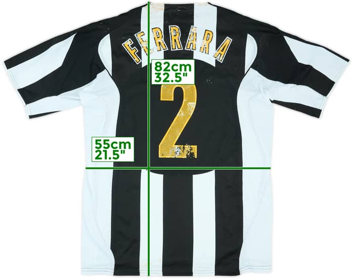 2004-05 Juventus Match Issue Champions League Home Shirt Ferrara #2