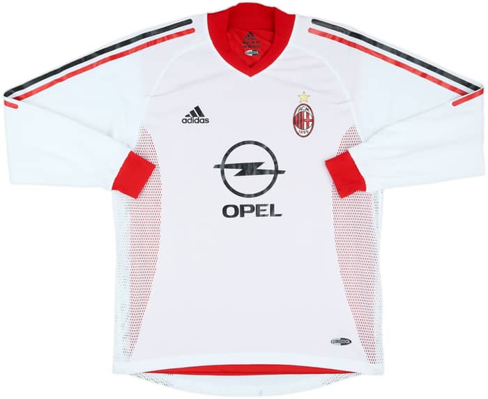 2002-03 AC Milan Player Issue Signed Away L/S Shirt Kaka #22 - 6/10 - (M)