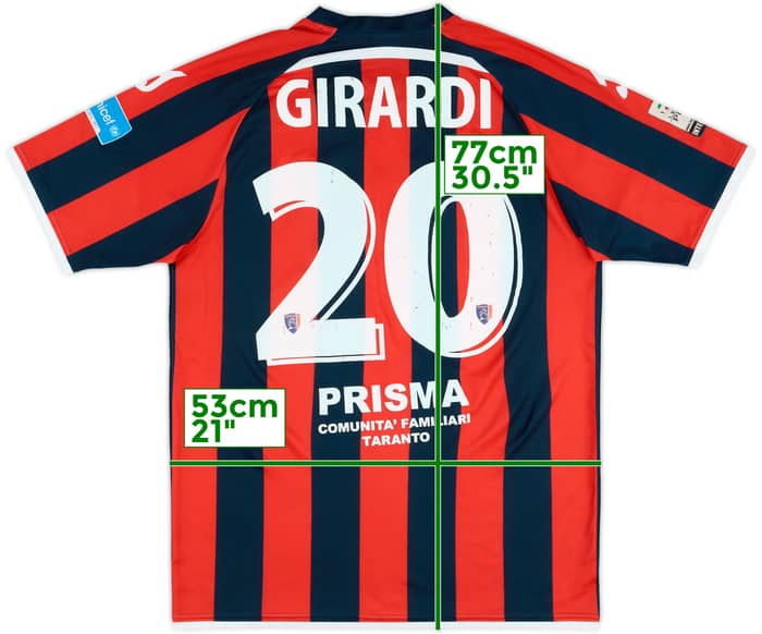 2016-17 Taranto Match Issue Home Shirt Girardi #20