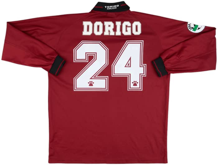 1997-98 Torino Match Issue Home L/S Shirt Dorigo #24