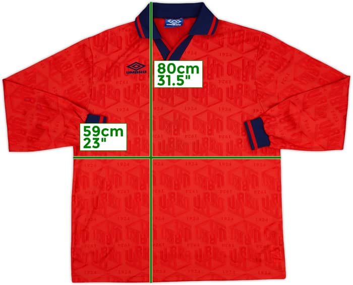 1990s Umbro Template L/S Shirt #3 - 9/10 - (XL)