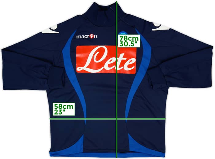 2012-13 Napoli Macron 1/4 Zip Drill Top - 7/10 - (M)