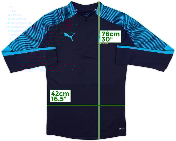 2019-20 Olympique Marseille Puma 1/4 Zip Drill Top - 10/10 - (XS)