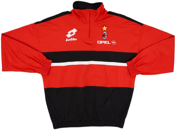 1994-95 AC Milan Lotto 1/4 Zip Drill Top - 8/10 - (XL)