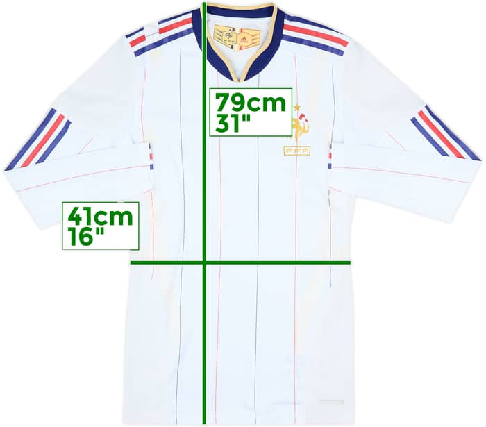 2009-10 France Player Issue TechFit Away L/S Shirt - 5/10 - (M)
