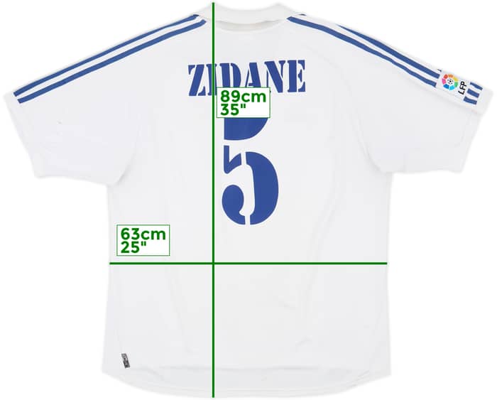 2001 Real Madrid Home Shirt Zidane #5 - 5/10 - (XL)