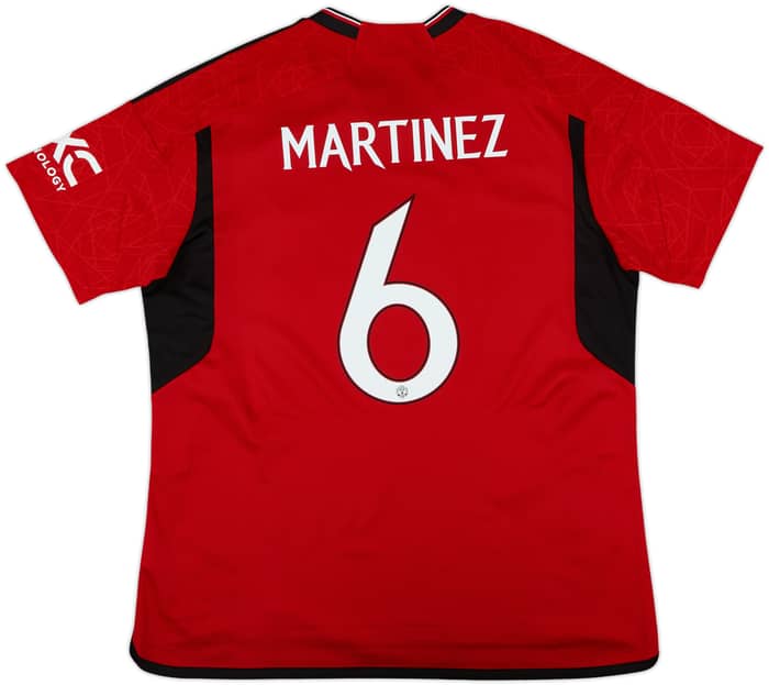 2023-24 Manchester United Home Shirt Martinez #6 - 9/10 - (XL)
