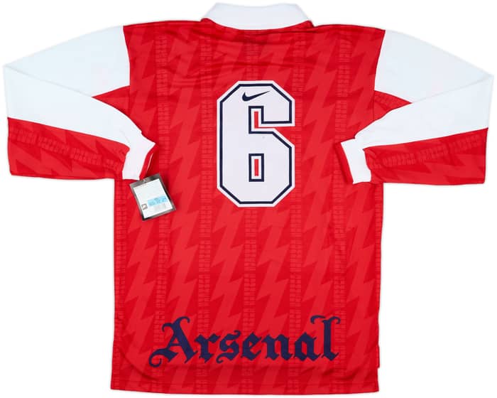 1994-96 Arsenal Player Issue Home L/S Shirt #6 (M)