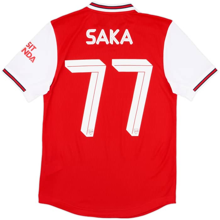 2019-20 Arsenal Player Issue Home Shirt Saka #77 - 10/10 - (S)