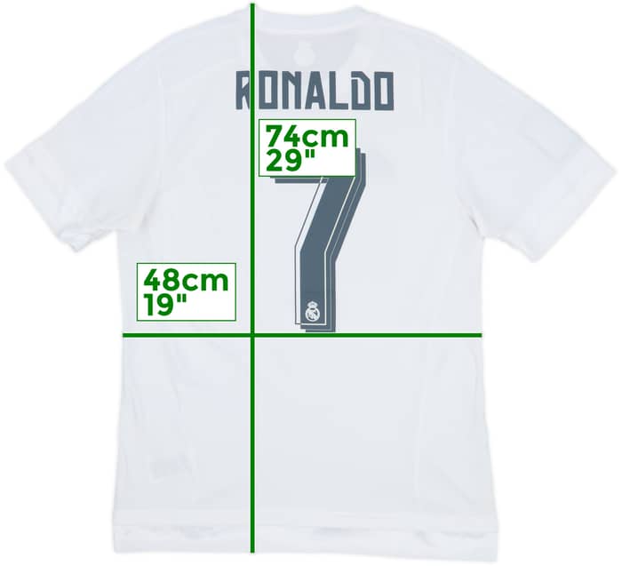 2015-16 Real Madrid Home Shirt Ronaldo #7 - 9/10 - (M)