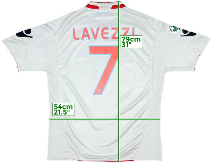 2009-10 Napoli Away Shirt Lavezzi #7 - 8/10 - (XL)