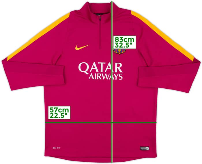 2016-17 Barcelona Nike 1/4 Zip Training Top - 8/10 - (XL)