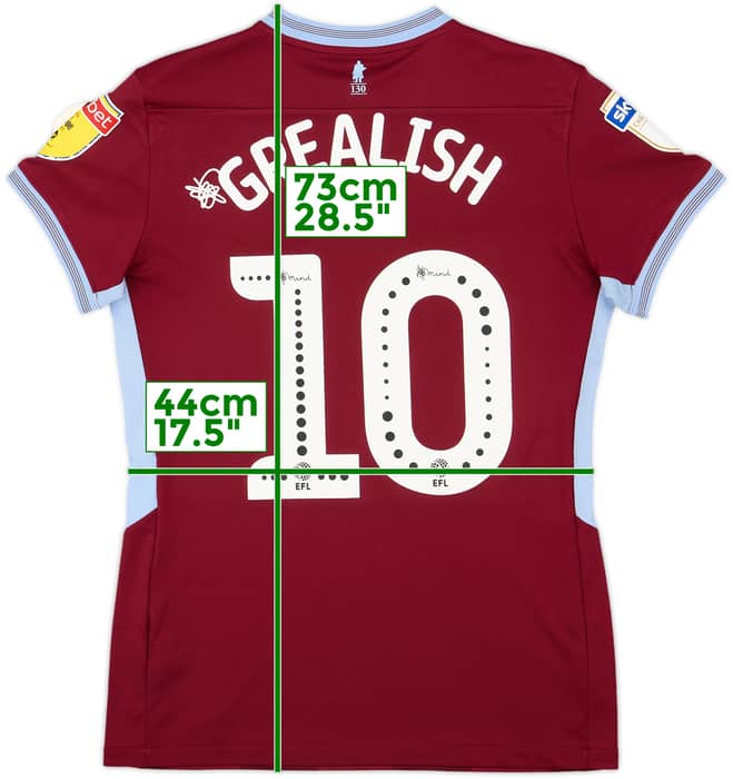 2018-19 Aston Villa Home Shirt Grealish #10 - 9/10 - (Women's M)
