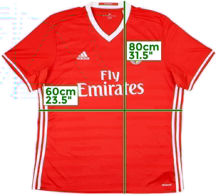 2016-17 Benfica Home Shirt - 7/10 - (XL)