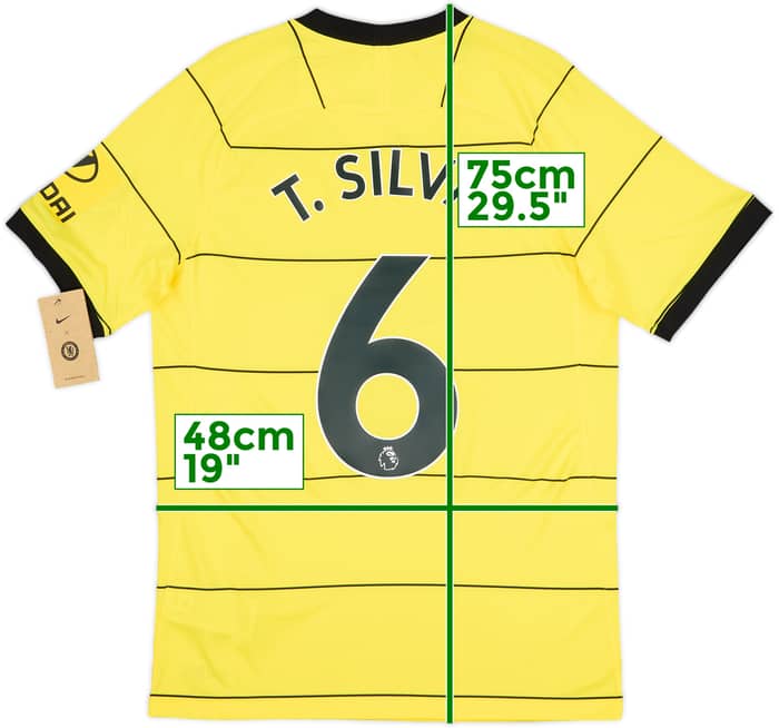 2021-22 Chelsea Away Shirt T.Silva #6 (S)