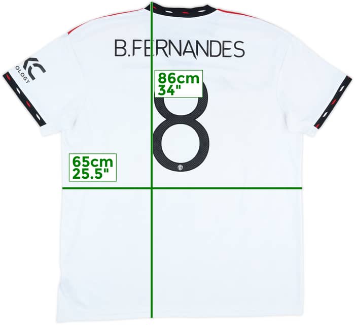 2022-23 Manchester United Away Shirt B.Fernandes #8 - 9/10 - (XXL)