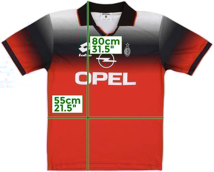 1995-96 AC Milan Lotto Training Shirt - 6/10 - (L)