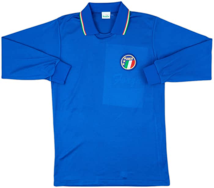 1986-90 Italy Home L/S Shirt #9 - 4/10 - (L)