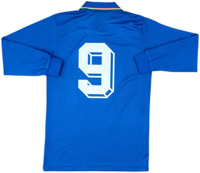 1986-90 Italy Home L/S Shirt #9 - 4/10 - (L)