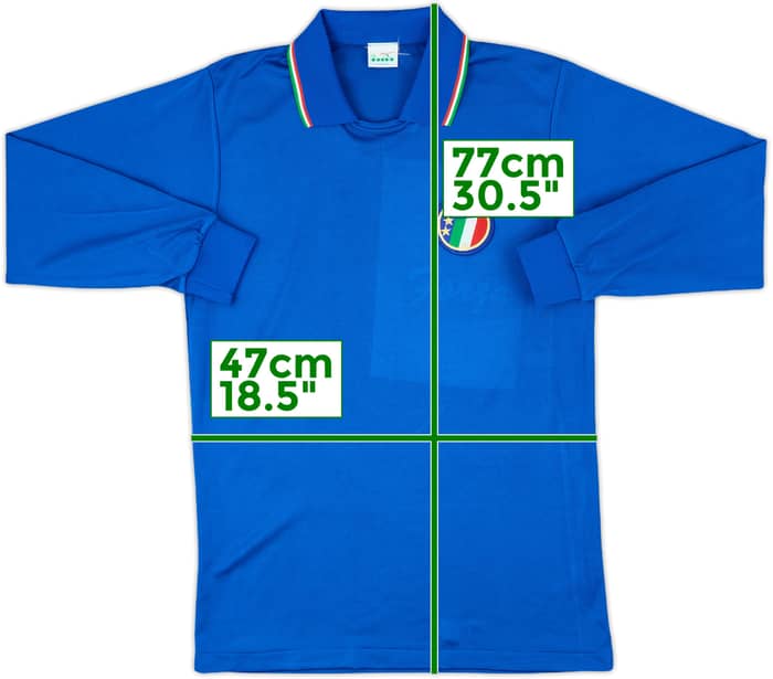1986-90 Italy Home L/S Shirt #9 - 4/10 - (L)