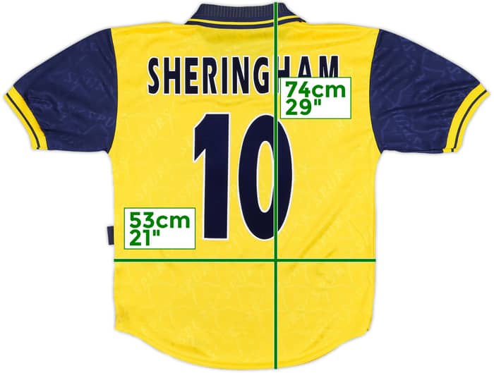 1995-97 Tottenham Third Shirt Sheringham #10 - 8/10 - (S)
