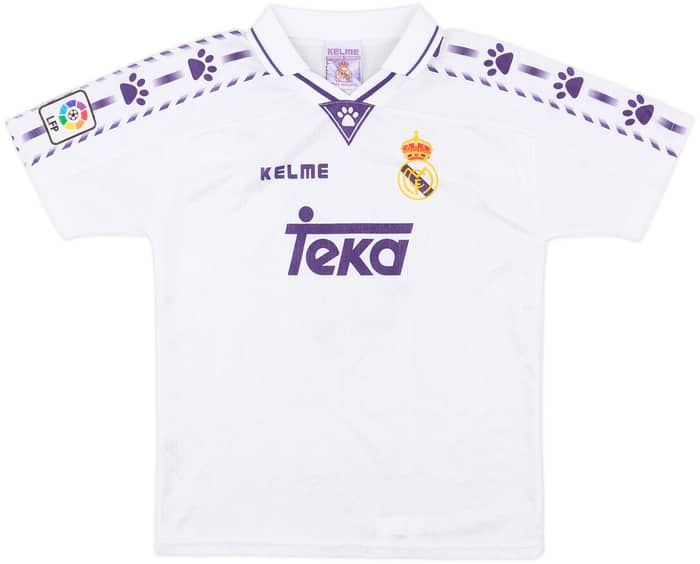 1996-97 Real Madrid Home Shirt Mijatovic #8 - 8/10 - (L.Boys)