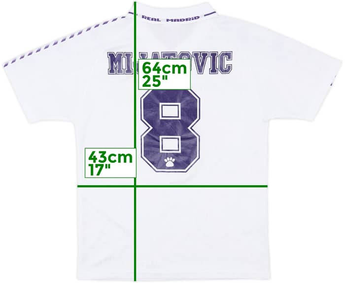 1996-97 Real Madrid Home Shirt Mijatovic #8 - 8/10 - (L.Boys)