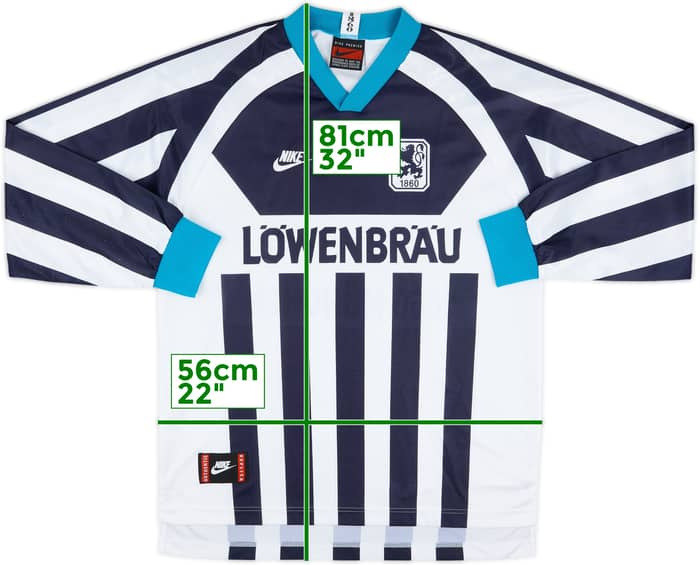 1995-96 1860 Munich Away L/S Shirt - 9/10 - (L)