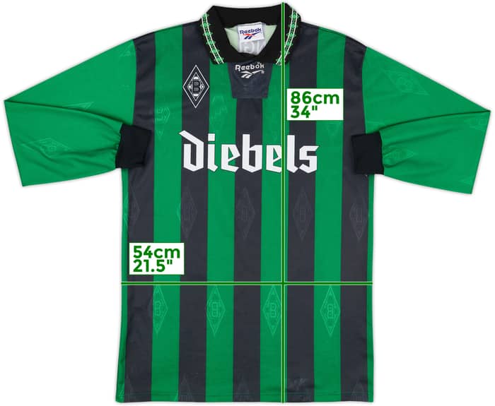 1995-96 Borussia Monchengladbach Away L/S Shirt - 8/10 - (M)
