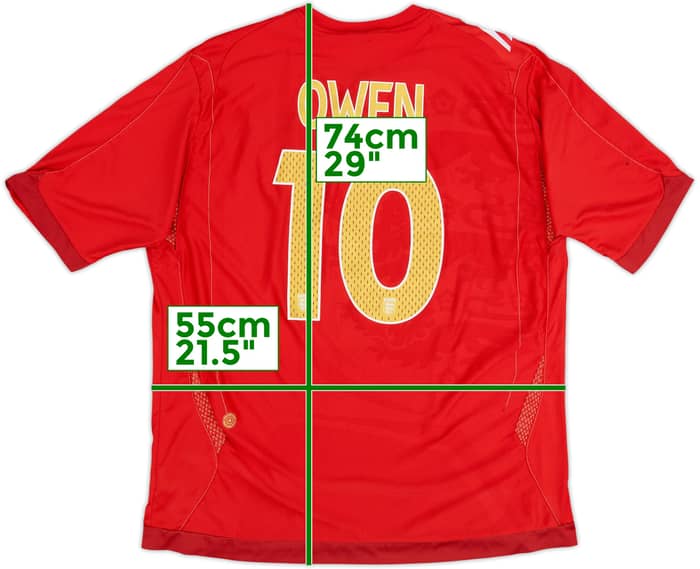 2006-08 England Maillot Extérieur Owen #10 - 6/10 - (XL)