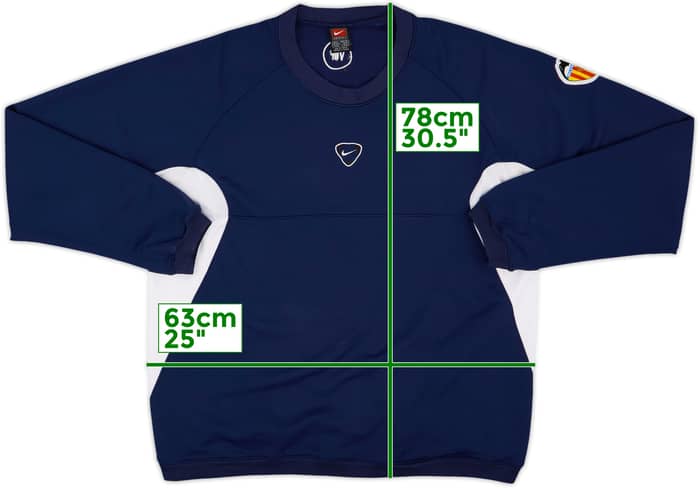 2000-01 Valencia Nike Sweat Top - 8/10 - (XL)