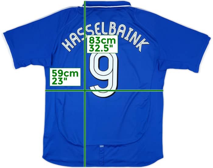 2001-03 Chelsea Home Shirt Hasselbaink #9 - 9/10 - (XL)