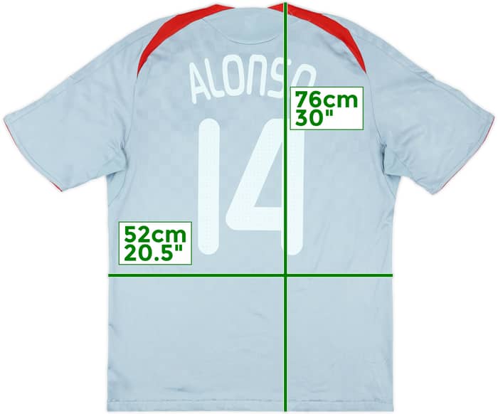 2008-09 Liverpool Away Shirt Alonso #14 - 6/10 - (L)