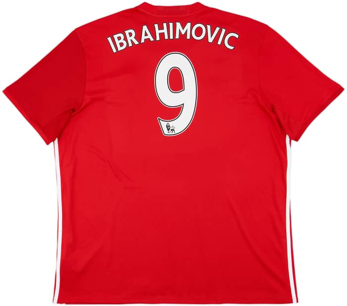 2016-17 Manchester United Home Shirt Ibrahimovic #9 - 8/10 - (XXL)