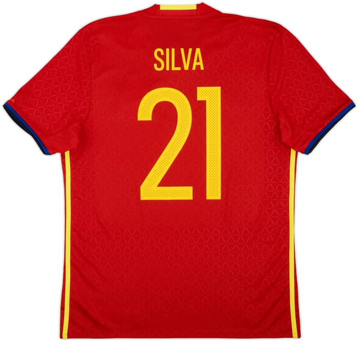 2016-17 Spain Home Shirt Silva #21 (L)