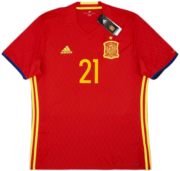 2016-17 Spain Home Shirt Silva #21 (L)
