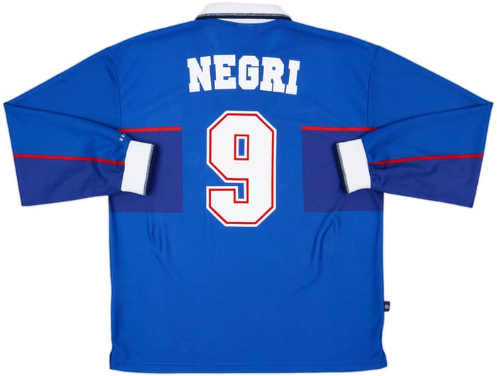 1997-99 Rangers Home L/S Shirt Negri #9 - 9/10 - (XL)