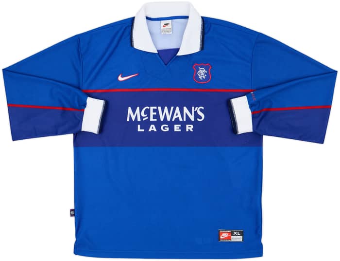 1997-99 Rangers Home L/S Shirt Negri #9 - 9/10 - (XL)