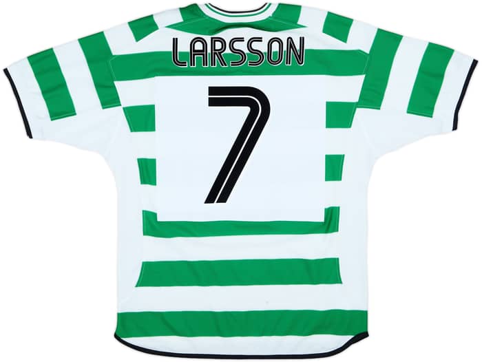 2001-03 Celtic Home Shirt Larsson #7 - 6/10 - (L)