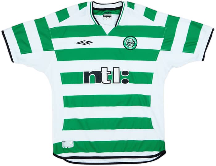 2001-03 Celtic Home Shirt Larsson #7 - 6/10 - (L)