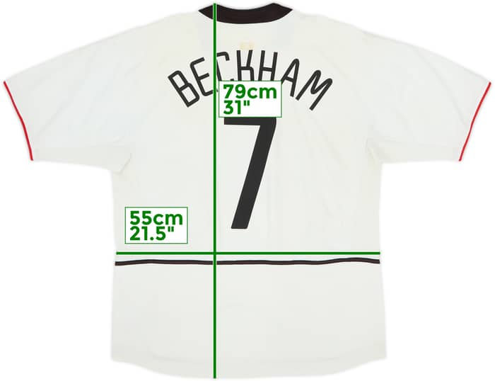 2002-03 Manchester United Away Shirt Beckham #7 - 4/10 - (L)