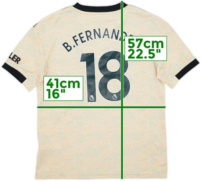 2019-20 Manchester United Away Shirt B.Fernandes #18 - 7/10 - (M.Boys)