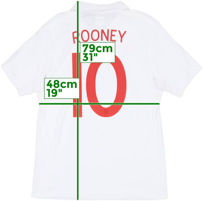 2009-10 England Home Shirt Rooney #10 - 7/10 - (M)
