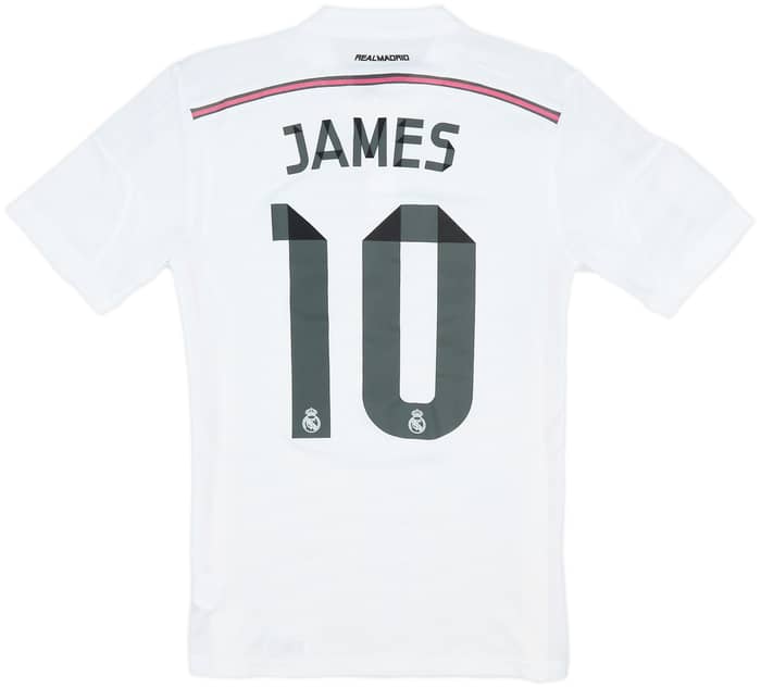 2014-15 Real Madrid Authentic Home Shirt James #10 - 8/10 - (S)